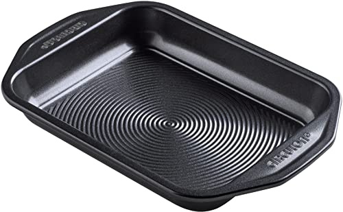 Circulon Ultimum Small Roasting Tin - Roasting Trays for Oven Non Stick, Freezer & Dishwasher Safe Carbon Steel Bakeware, Black, 29.2 x 19.8 x 3.8cm