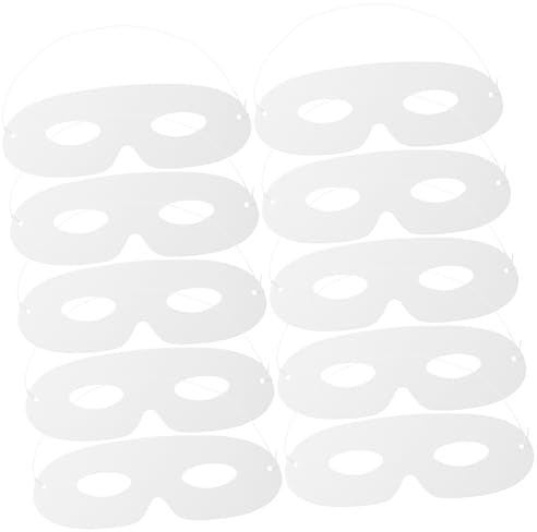 ABOOFAN 40 Pièces Masques De Mascarade Bricolage Masques De Mascarade Simples Masque De e Blanc De Cosplay Vierges Masque Vierge Déguisement Vide Blanche Enfant Papier