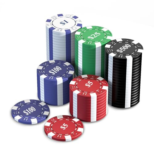 HEITOK 100 Jetons Poker Numérotés 11.5g Fer Boîte Texas Holdem Blackjack