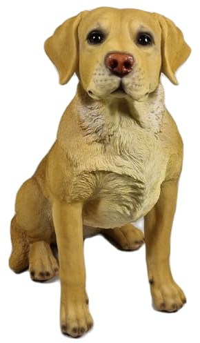 Fachhandel Plus Dekofigur Labrador Balou Gartenfigur Hund sitzend | lebensecht, Indoor, Outdoor