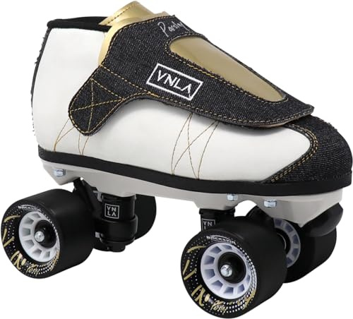 VNLA Jr. Chuck Parsley Jam Roller Skates | Includes VNLA Reaction ABEC-9 Bearings, Jam Plugs, and Backspin 93A 63mm Indoor Wheels| Speed Roller Skates for Men and Women | Size 8