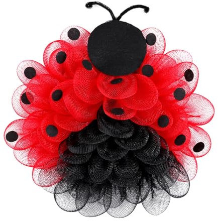 Corone artificiali per Porta d'ingresso, Corona di Coccinella - Decorazione della Corona della Porta da 15 Pollici - Accolga gli ospiti con Pannello di Corona, Gancio di p