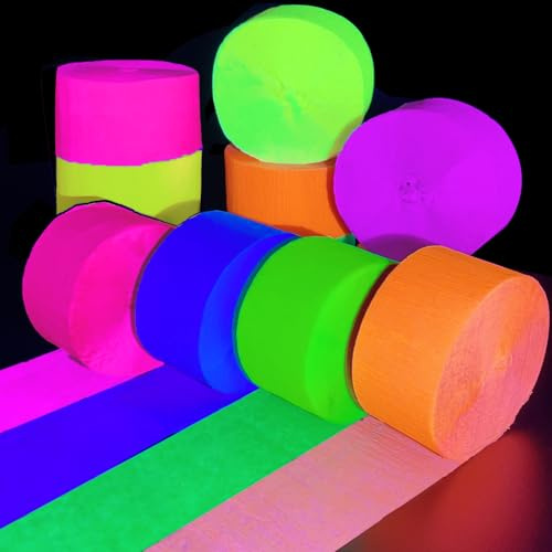 Neon-Papier-Luftschlangen, 603,5 m