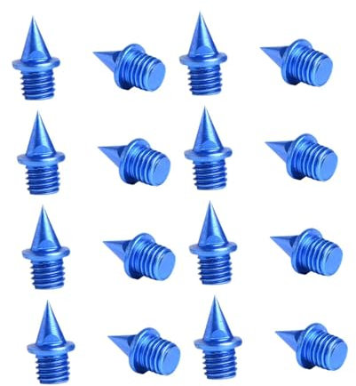FLCPJGV 16 piezas de clavos para correr en pista y campo, clavos para zapatillas de atletismo de 7 mm, clavos portátiles para hombres y mujeres, para correr, Azul