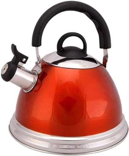 TIST Bouilloire à gaz sifflante de qualité supérieure en Acier Inoxydable 304, 3l, Bouilloire à thé, Pot à feu Ouvert, théière Universelle, cafetière