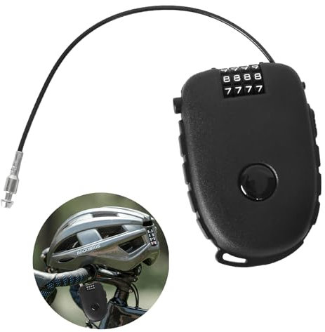 Kabelschloss, 4-Stellig Zahlenschloss, Kabelschloss Zahlenschloss 75cm Wasserdichtes Rollerschloss Seilschloss Helmschloss Motorrad Scooter Schloss, für Reisetaschen Rucksäcke Fahrradhelme