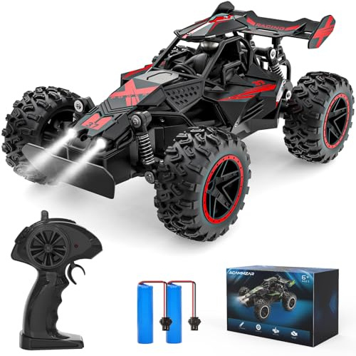 ACAMMZAR Macchina Telecomandata per Bambini, 1:18 20+KM/H Off Road Monster RC Truck, RC Auto Telecomandate per Anni e Adulti, Rosso
