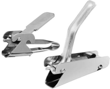 POPETPOP Alicates para Pelar Piñones Plata 2 Piezas de Acero Inoxidable | Nueces y Melon Seeds, Fácil de Operar y Portátil, Protect Teeth, Abridor Pistachos