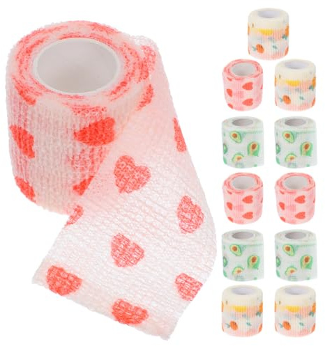 HOMOBABE 12 Rollen Vet Wrap: Vlies-selbstklebebandage Für Hunde, Elastisches, Kohäsives Klebeband Schutz Pfoten, Atmungsaktive Wundversorgung Für Haustiere Und Outdoor-aktivitäten