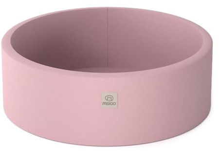 Piscina de bolas para bebé - Piscina de espuma redonda sin bolas - 90x30 cm - Piscina de bolas amigable para bebés a partir de 1 año - Perfecta para niños - MISIOO