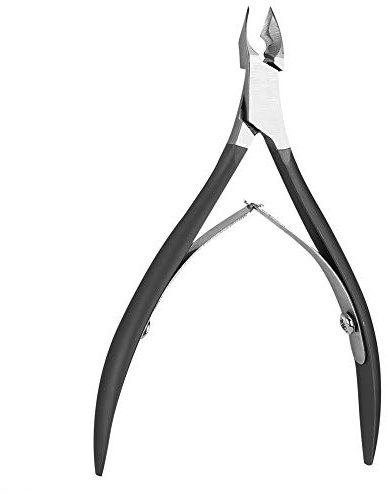 BRRNOO Tijeras de Piel de Clavo de Acero Inoxidable Callus Remoper Hangnail Trimmer con una Cuchilla de Súper Incisiva para la Pedicura de Manicura (BLACK)