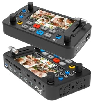 DIKKAC Multi-Camera Video Mixer Switcher Multifunctional Guide Broaast Switching Station Panel Live Stream PTZ Camera Control 5.5inch