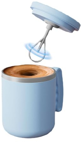 Taza Con Agitación Automática, Taza de Acero Inoxidable Recargable de 400 ml, Vaso Impermeable de Mezcla Automática, Para Pausa Desplazamiento Mañana Casa Trabajo Viaje Relajación Diaria Lugar de Trab