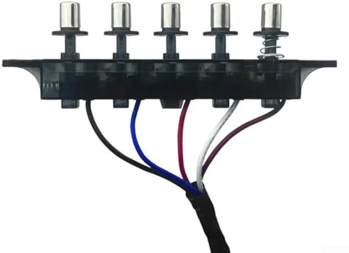Range Hood Switch Button, 5-Button Switch Controller with Lock Function, PC Material Control Panel for Kitchen Hood Replacement Parts