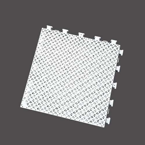 Plaque for La Décoration De Clôture De Balcon, Dalles De Sol Modulaires, Tapis De Drainage Plastique Résistant À Usure Tuiles Emboîtables, Protection Anti-Chute Et Antivol(White,3 PCS)