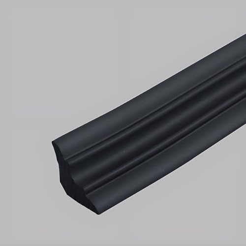 Selbstklebende PVC Deckenleiste 5m Flexible Zierleiste Eckleiste Zuschneidbar & Leicht Zu Reinigen Dreiecks Abschlussleiste für Decke/Wand Innen & Außenecken Fugen Abdecken(Schwarz)