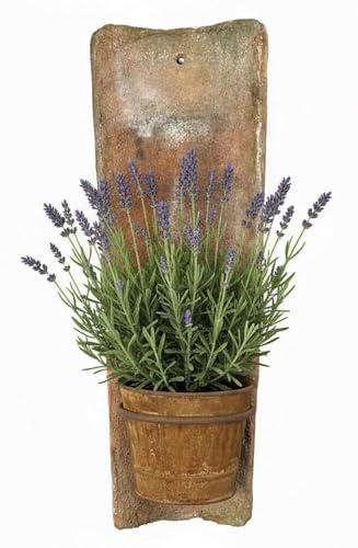 zeitzone Echt Antiker Dachziegel 45-48 cm mit Wand Blumentopf Edelrost Hängend Mediterran