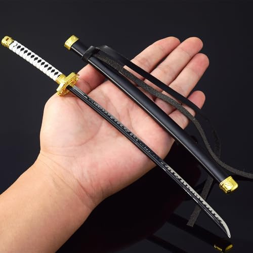 nyyuqi 1/6 Scale 10.23'' Miniature Samurai Katana with Sageo Strap – Japanese Sword Prop for 12 Action Figures