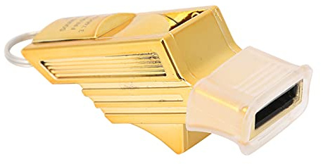 Naroote Professionell ABS-domarvisselpipa, Högljudd Fotbollsbasket Volleybollsportvisselpipa för Tränare, Giftfritt Hälsomaterial (Guld)