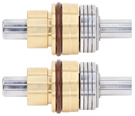 Ausla Maniglia per Joystick per Escavatore Maniglia per Joystick per Escavatore in Acciaio Legato in Ottone 2 Pezzi Controllo Pulsante Idraulico con Guarnizione in Gomma per Sostituzione