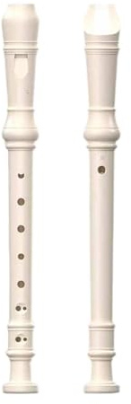 Blockflöte Set Hohe Blockflöte B 8 Löcher Für Anfänger Und Erwachsene Leistungsniveau(White)