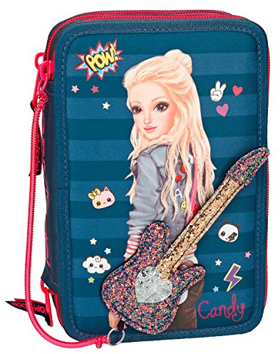 Depesche 6383 - Federtasche 3 fach Top Model, Popstar Gitarre blau
