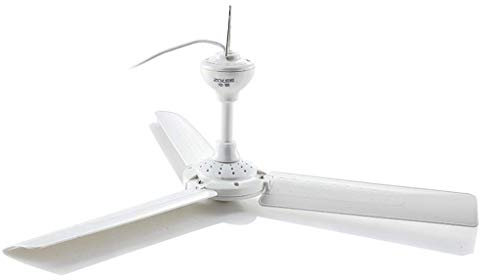 MU Salon Salon Chambre Ventilateur-Ventilateur Diamètre 40Cm Blanc Trois Feuilles Mini Muet Ne Pas Blesser La Main Étudiant Dortoir Bureau Plafond Maison,50cm