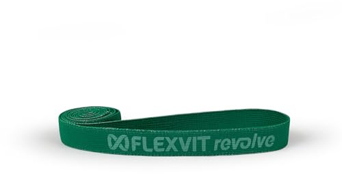 FLEXVIT Revolve - Powerband elastico per allenamento funzionale, fisioterapia e fitness, 5 livelli di resistenza, lunghezza ca. 1000 mm, certificate Oeko-Tex, Made in Germany