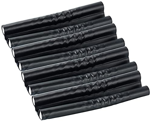 infactory Tür Kälteschutz: 4er-Set Kunstleder-Zugluft-Stopper für Türen bis 60mm Dicke, schwarz (Tür Dichtung, Tür-Dämmung, Isolierband)