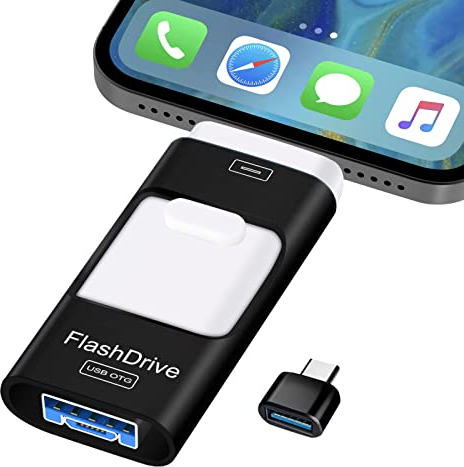 ZARMST Chiavetta USB 256GB per lPhone e Android, 4 in 1 Memoria Esterna con iOS, USB C, Micro USB e Tipo C, Pen Drive 256 GB per Foto, Compatibile con Smartphone, Computer e Laptop