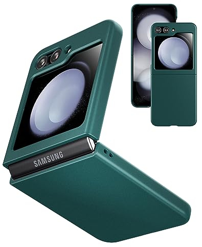 Cresee Hülle für Samsung Galaxy Z Flip 5 (2023) Dünnes Hart Polycarbonat Case Handyhülle Schutzhülle Cover für Z Flip5, Grün