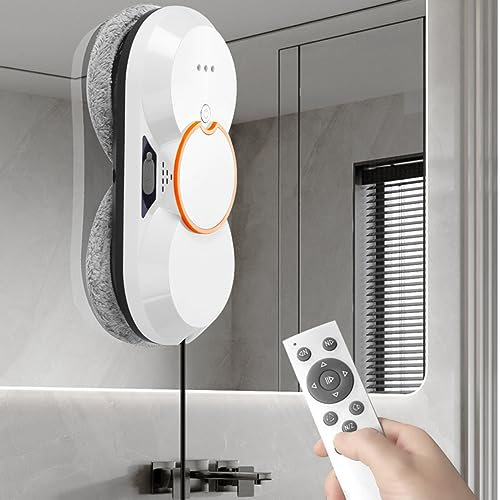 Cepillo Limpiacristales Automatico, con Control Remoto Y Limpiador De Ventanas con Rociador De Agua Nano-Atomizado, 4 Modos con 10 Almohadillas para Trapeador.