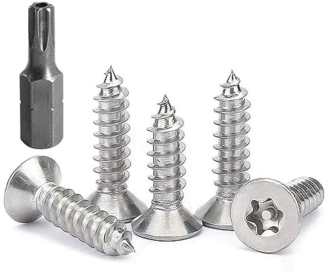 FarDeer Tornillo de fijación de acero inoxidable M4/M5 tornillo de chapa de Seguridad torx tornillo de chapa de Seguridad tornillo de plata antirrobo y a prueba de manipulación. (M5*20mm * 50pcs)
