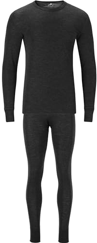 Whistler Cerro M Merino Wool Base Layer Set Black - XL