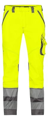 DASSY® Minnesota Stretch-Warnschutzbundhose - maat 48 - NEONGELB/ZEMENTGRAU