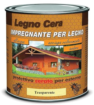Paluplus Cera Impregnante Protettivo per Legno da 750ml, Colore Trasparente, Ravviva Protegge Impermealizza, Finitura Cerata, Asciugatura Rapida, per Porte, Finestre, Persiane, Balconi -235M0,9