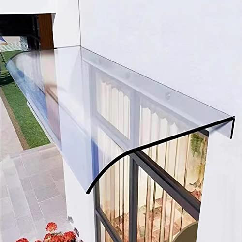 Unsichtbares Vordach für die Vordertür, Abdeckung für Vorder-/Hintertür, Markisendach für Garten, Terrasse, Veranda, Regenschutz, geräuschloser Sonnenschutz, transparente Polycarbonat-Abdeck