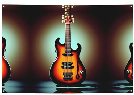 Decoración de instrumentos musicales para guitarra, bajo, música, decoración al aire libre, pancarta de fondo para fiestas al aire libre, suministros de decoración de fondo