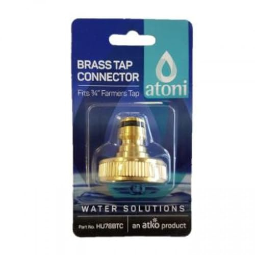 Atoni Brass Tap Connector 7/8 Fits 3/4 Farmers Tap