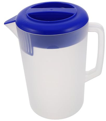 TOPBATHY Jarra De Plástico 5l Con Tapa y Jarra De Agua Esmerilada Gran Capacidad Fácil De Limpiar Multiusos Para Fiestas y Restaurantes