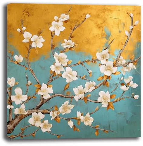 Printerland Quadro Moderno quadrato Albero della Vita, Stampa su Tela Canvas da Parete, Decorazione Soggiorno Salotto Camera da Letto, Made in Italy (4, 100x100 cm, Canvas intelaiato)
