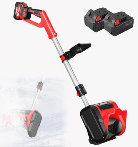 IYUESQ Pala da Neve a Batteria, spazzaneve Elettrico Portatile e Pala - 20 V/4,0 Ah Spazzaneve Senza Fili con Manico Regolabile, per Patio, Parco Giochi, Fattoria