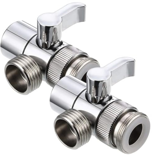 Mipcase Deviatore Rubinetto in Lega Di Zinco 2 Pezzi, Adattatore Per Lavandino Cucina Uscita Laterale Girevole, Attacco Tubo Flessibile Per Bagno e Lavello