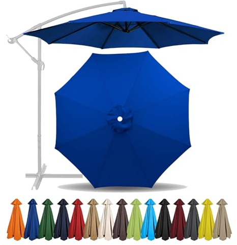 Amieron Sonnenschirm Ersatzbezug 2m-3.5m, 6/8 Streben UV-Schutz Ampelschirm Bezug Ersatz Sonnenschirm Stoffbezug, Sonnenschirmbezug für Gartenschirm Balkon, Garten, Pool