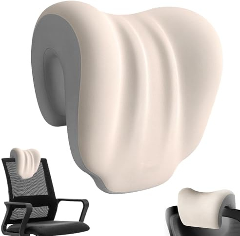 Peelanmall Coussin de nuque, oreiller en forme de coin de nuque avec mousse à mémoire pour avions, coussin de soutien cervical en mousse à mémoire pour chaises de bureau, coussin de soutien de tête