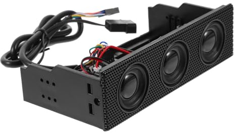 NUOBESTY Altoparlante per Computer Nero Stereo Surround in ABS | Operazione Semplice, Suono Chiaro e Resistenza Agli Urti, Componenti Elettronici Magnete, Formato Compatto