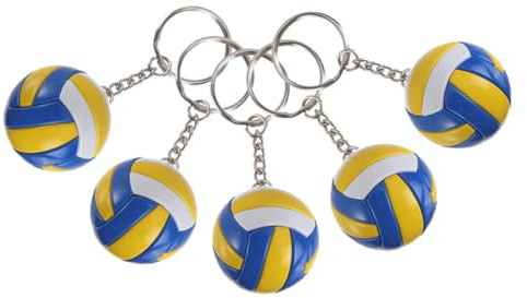 YARNOW 5 St Volleyboll Nyckelring Elegant Sportmotiv Charm för Ryggsäckar och Resor Minnessouvenir för Volleybollspelare och Lag och Hållbar Accessoar