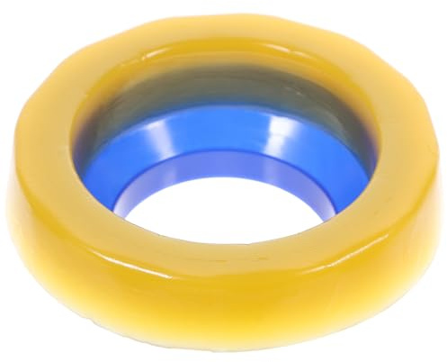 COLLBATH Joint D’Étanchéité pour Cuvette de Toilette en Caoutchouc Épais Anneau de Bride Jaune Haute Élasticité Accessoires de Salle de Bain Anti-Fuite et Anti-Odeurs Installation