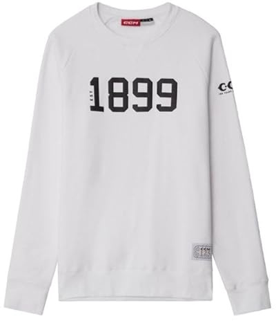 CCM 125 år gammal fleecetröja med rund hals för vuxna, Vit, S