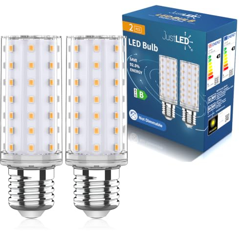 E27 LED Bulbs Warm White 3000K, New Energy Class B 5W Equivalent to 60W Incandescent, 185LM/W Ultra Efficient, Ceramic Heat Dissipation E27 Screw Bulb for Pendant Light, Floor Lamp, Non-Flicker, Pack